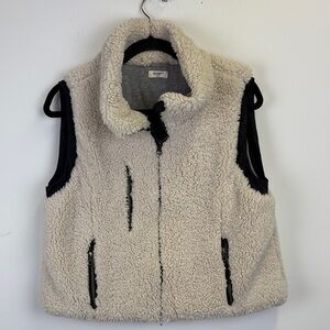 Dylan Cozy Cream Sherpa Vest Cream Women's Size Small Fleece Vest